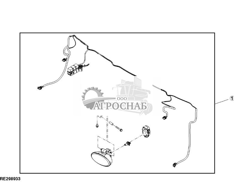 Навесное оборудование, лампы освещения, два передних галогенных прожектора 65 Вт на крыше - ST780437 459.jpg